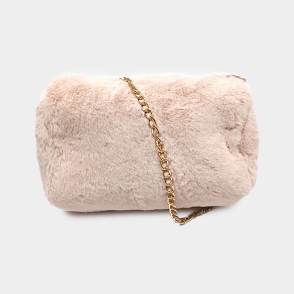 Faux Fur Crossbody Shoulder Bag Purse
